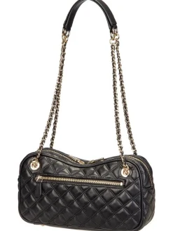 GUESS Damen Handtasche - Giully II Shoulder Satchel in schwarz