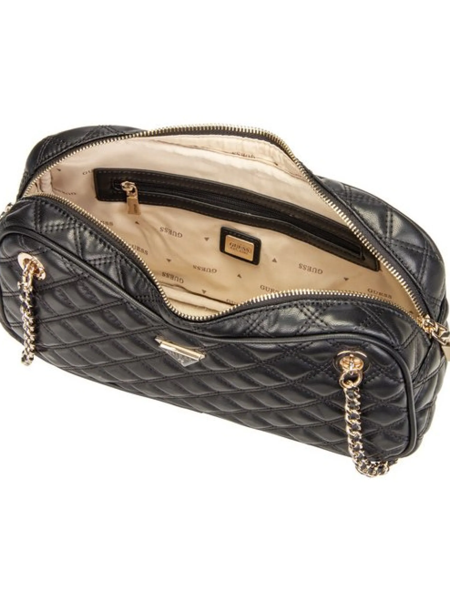 GUESS Damen Handtasche - Giully II Shoulder Satchel in schwarz