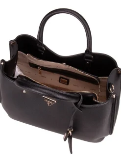 GUESS Damen Handtasche - Meridian II Girlfriend SAT in schwarz