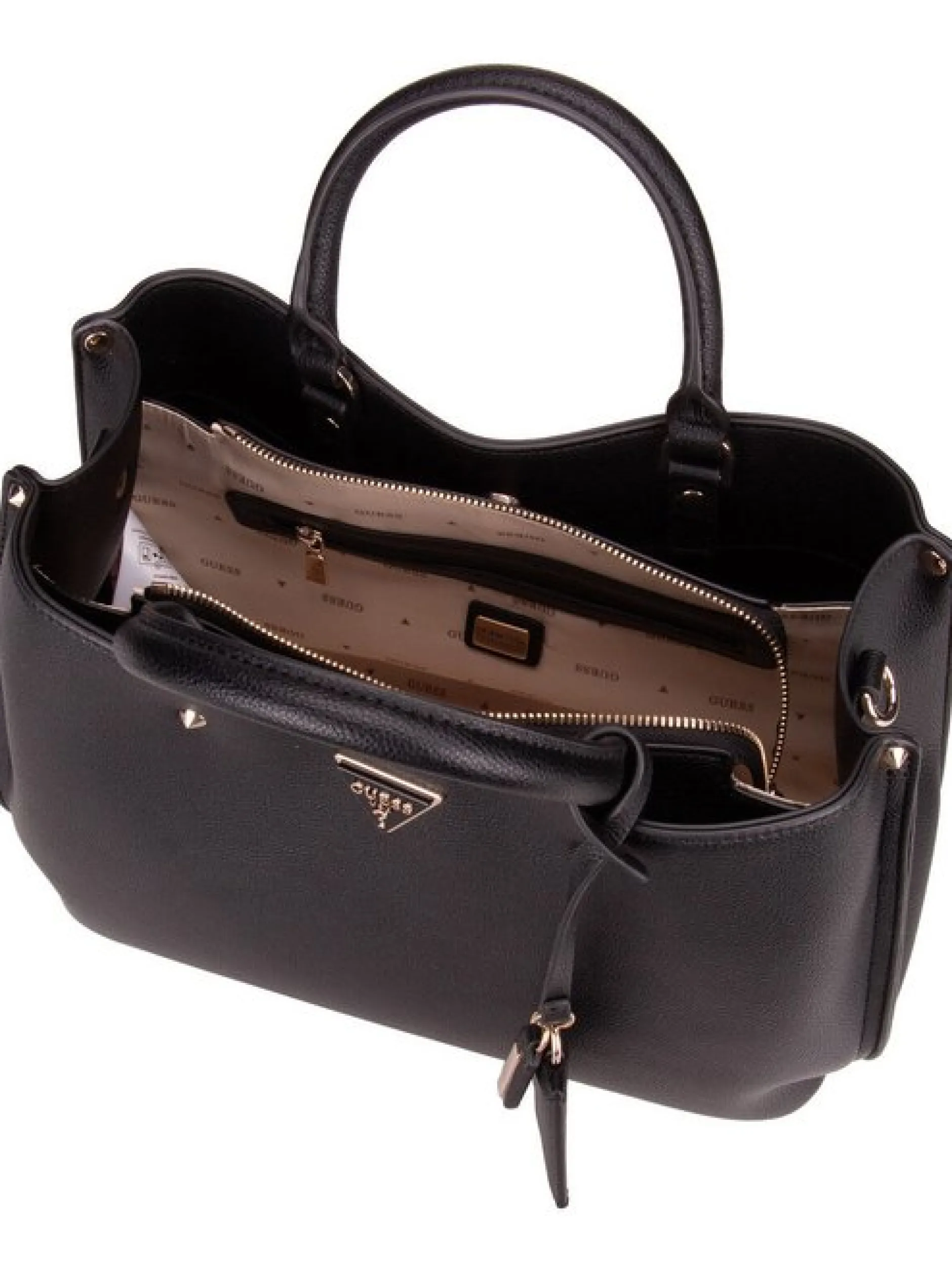 GUESS Damen Handtasche - Meridian II Girlfriend SAT in schwarz