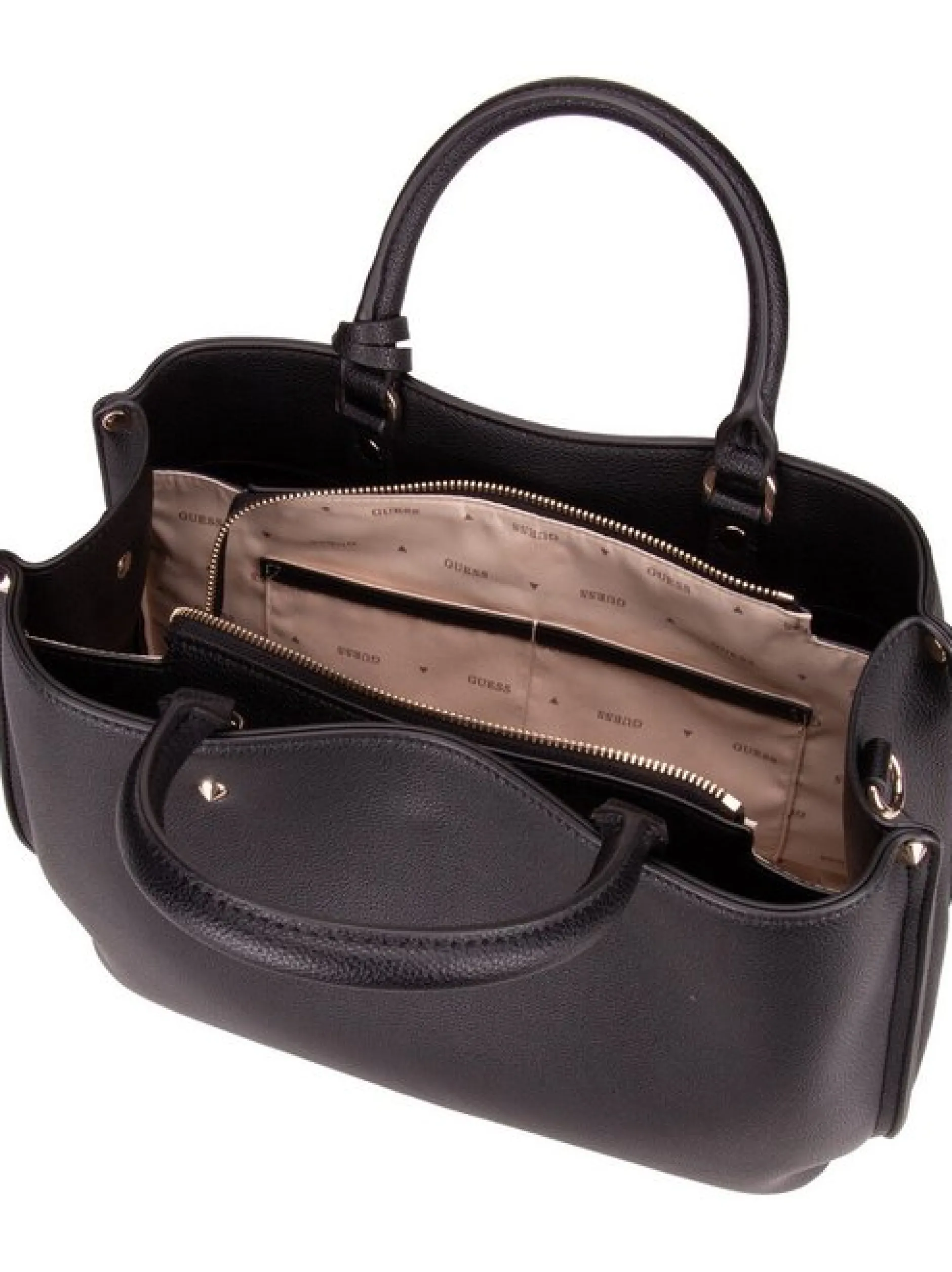 GUESS Damen Handtasche - Meridian II Girlfriend SAT in schwarz