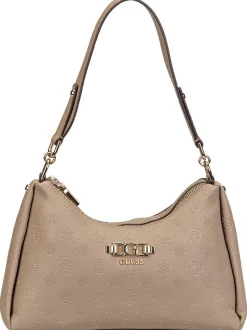 GUESS Damen Schultertasche - Anise Double Zip in grau
