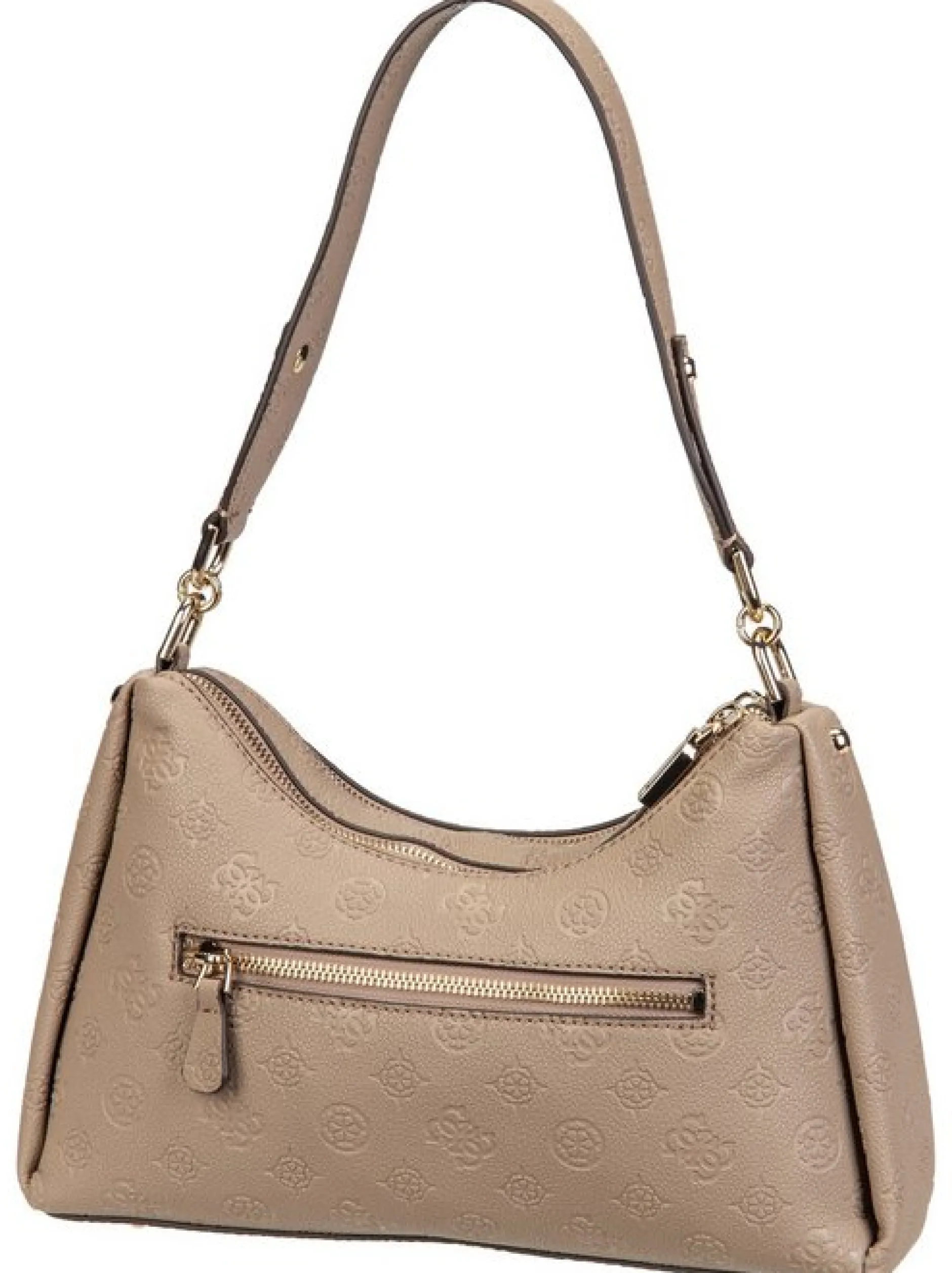 GUESS Damen Schultertasche - Anise Double Zip in grau