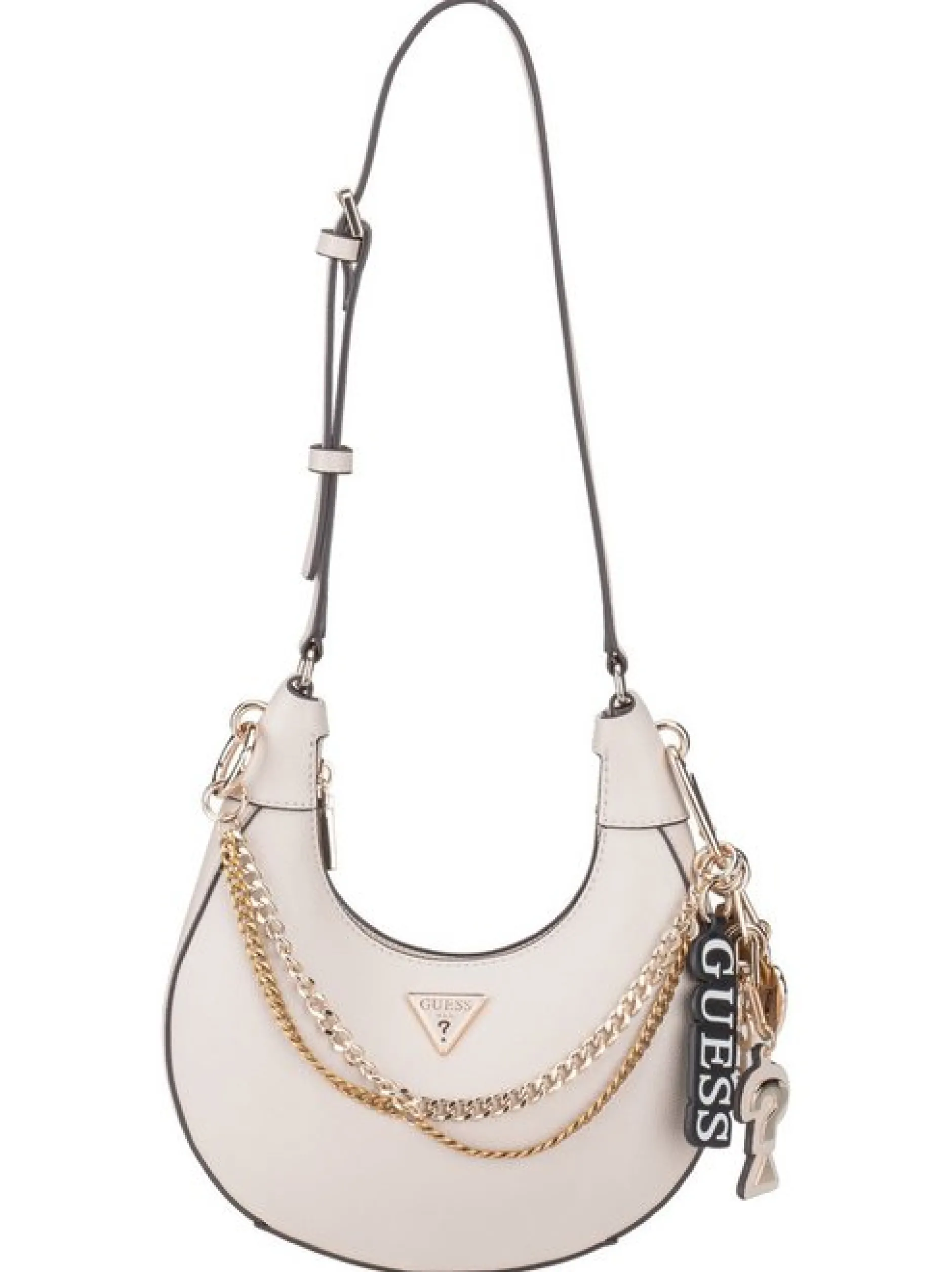GUESS Damen Schultertasche - Davina Shoulder in beige