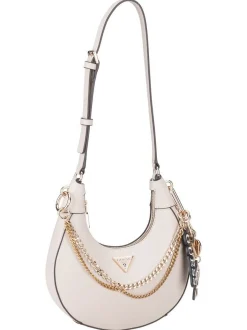 GUESS Damen Schultertasche - Davina Shoulder in beige