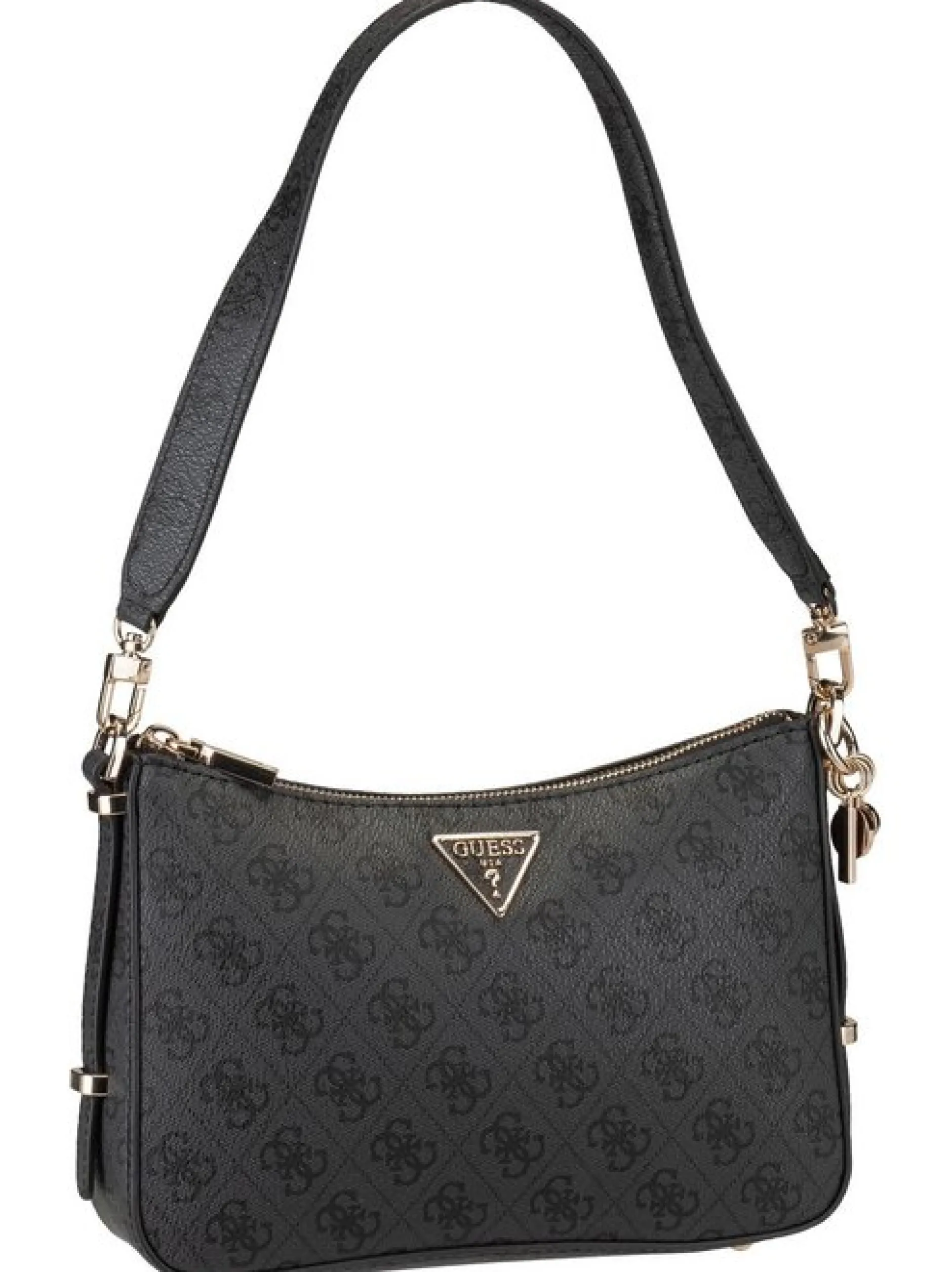 GUESS Damen Schultertasche - Eco Erica Top Zip in schwarz
