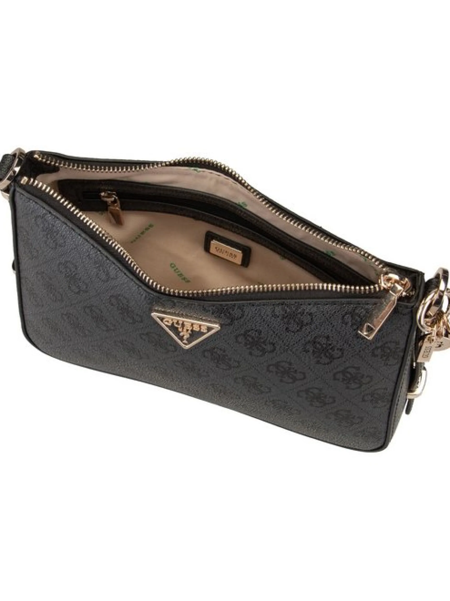 GUESS Damen Schultertasche - Eco Erica Top Zip in schwarz