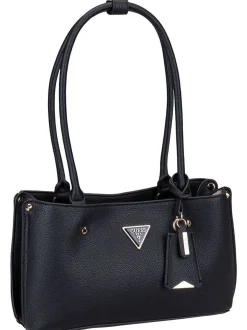 GUESS Damen Schultertasche - Meridian II Shoulder SAT in schwarz