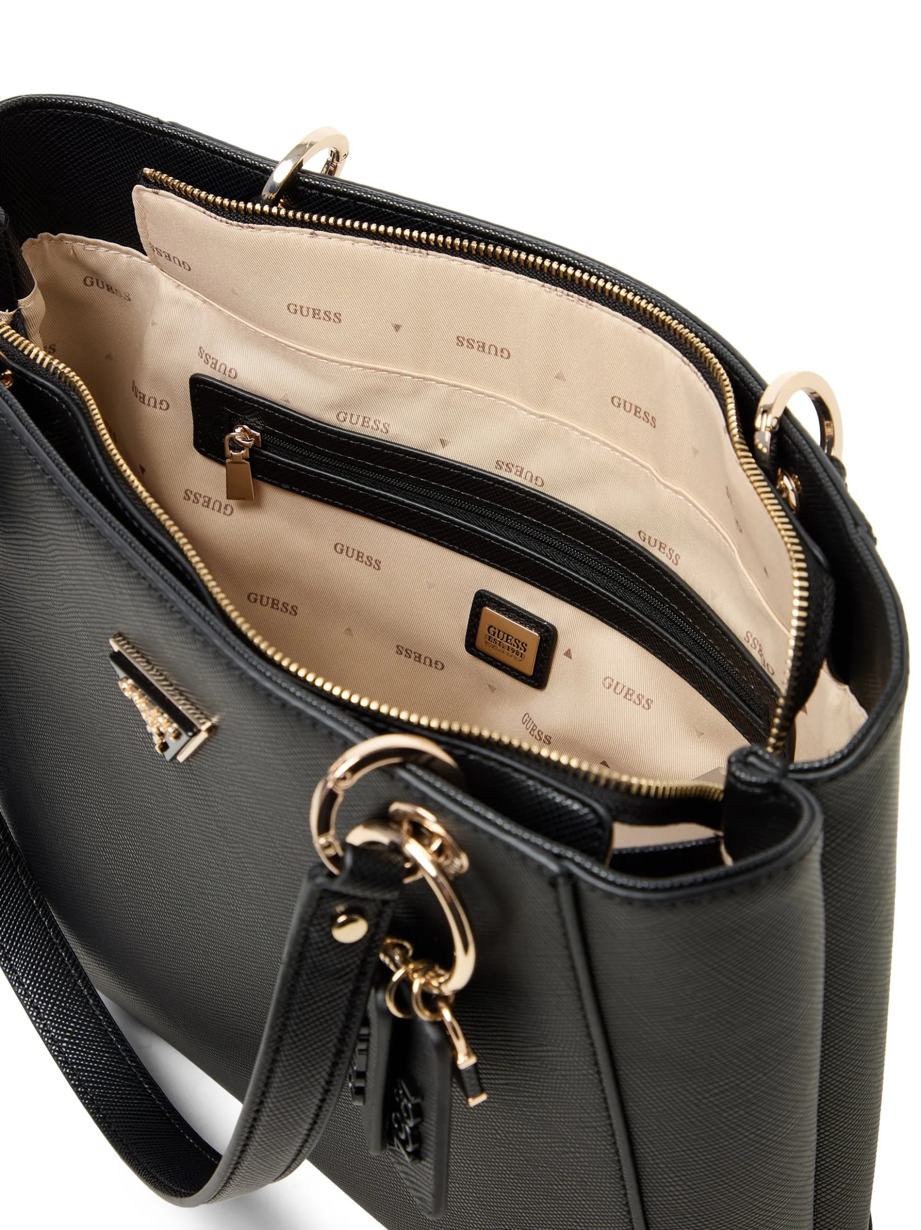 GUESS Damen Schultertasche - Noelle in schwarz