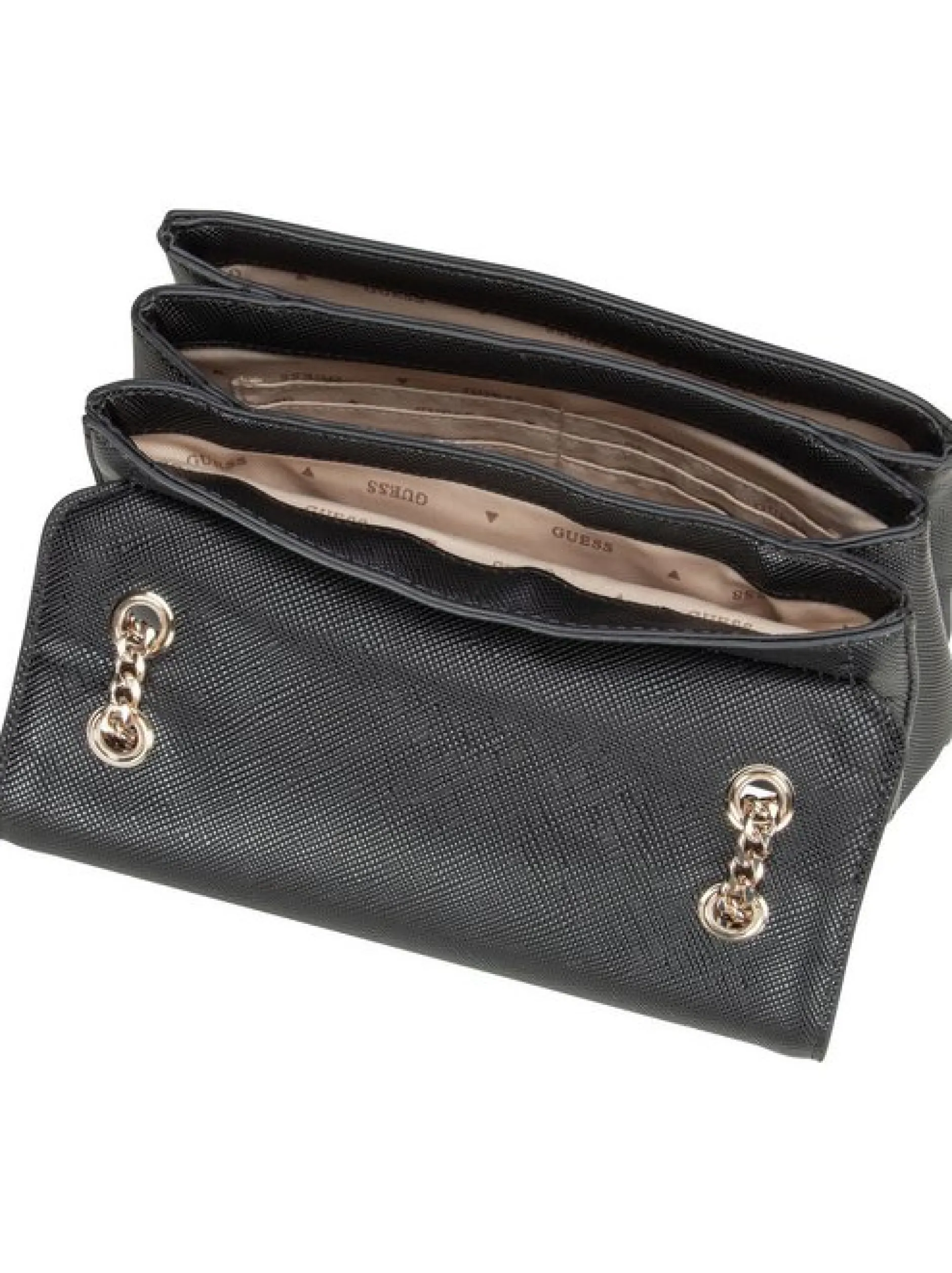 GUESS Damen Schultertasche - Noelle II Conv XBody Flap in schwarz