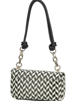 GUESS Damen Schultertasche - Tessi Flap Shoulder in schwarz