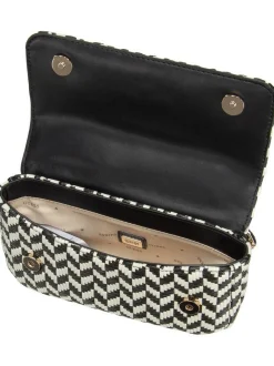 GUESS Damen Schultertasche - Tessi Flap Shoulder in schwarz