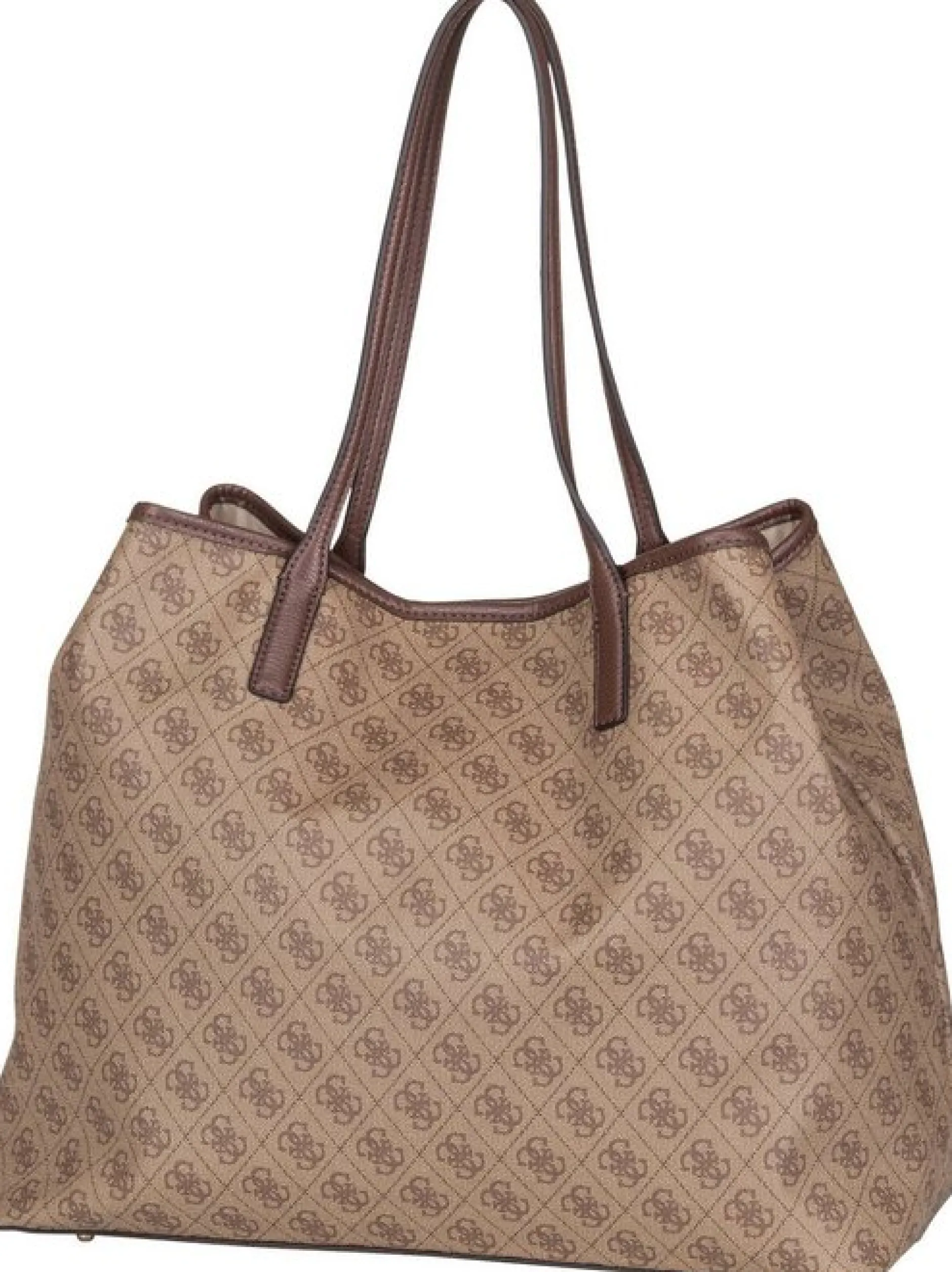 GUESS Damen Shopper - Eco Victtoria 2in1 Latte Logo/Brown in braun