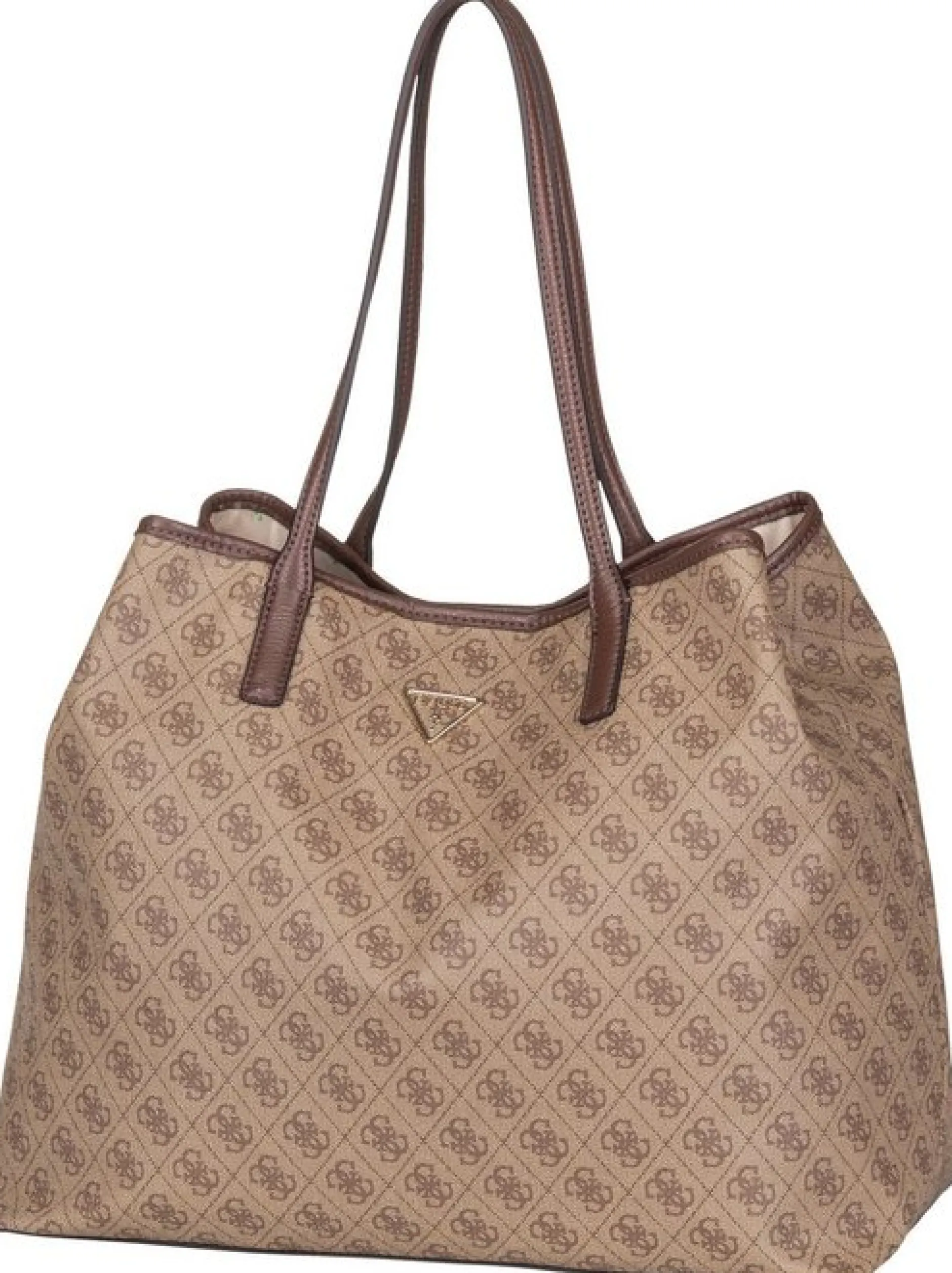 GUESS Damen Shopper - Eco Victtoria 2in1 Latte Logo/Brown in braun