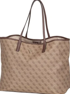 GUESS Damen Shopper - Eco Victtoria 2in1 Latte Logo/Brown in braun