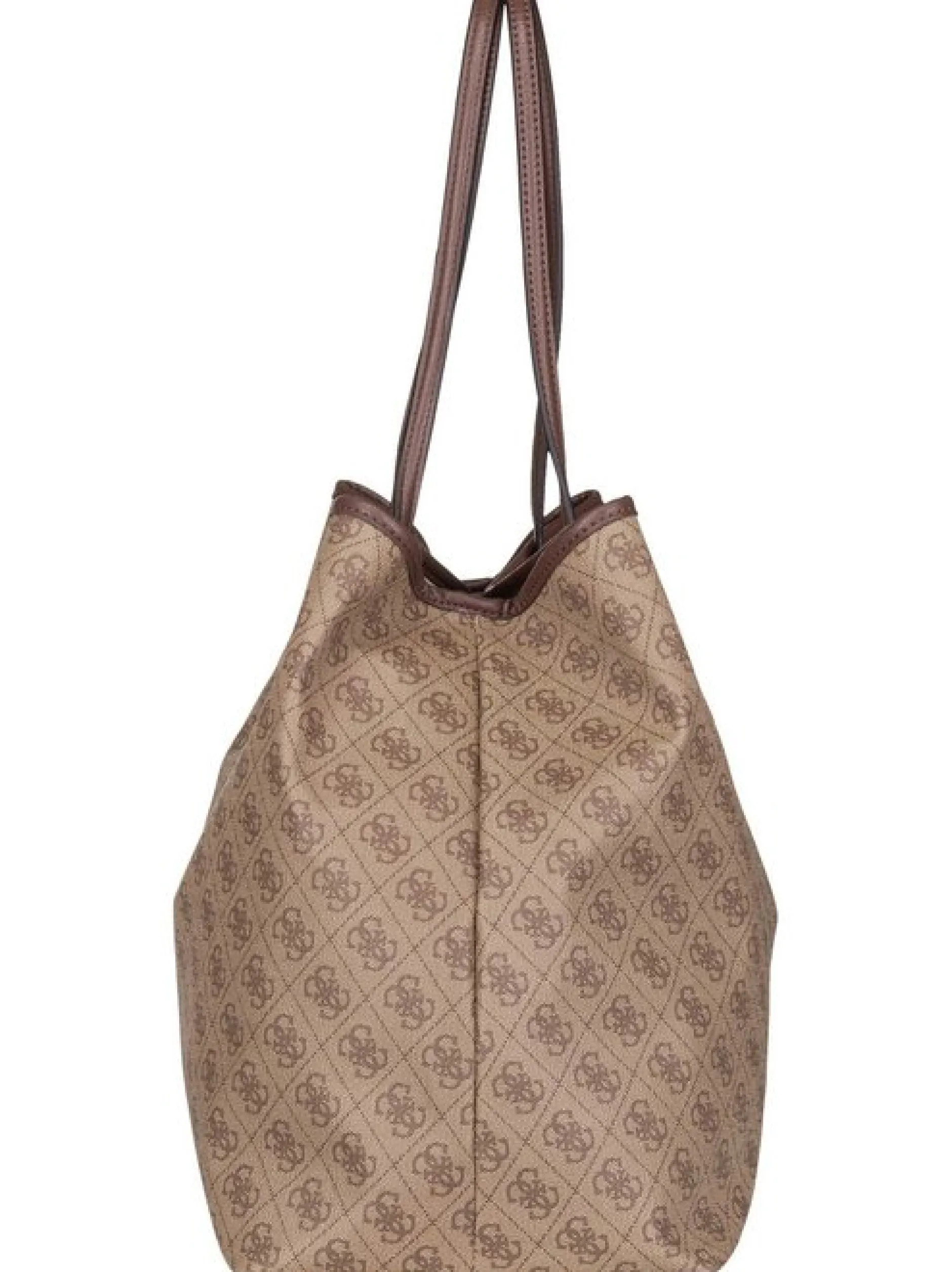 GUESS Damen Shopper - Eco Victtoria 2in1 Latte Logo/Brown in braun