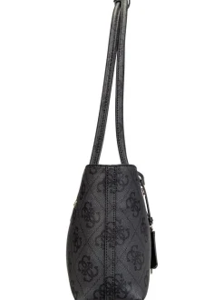 GUESS Damen Shopper - Janie Logo Girlfriend Carryall in grau