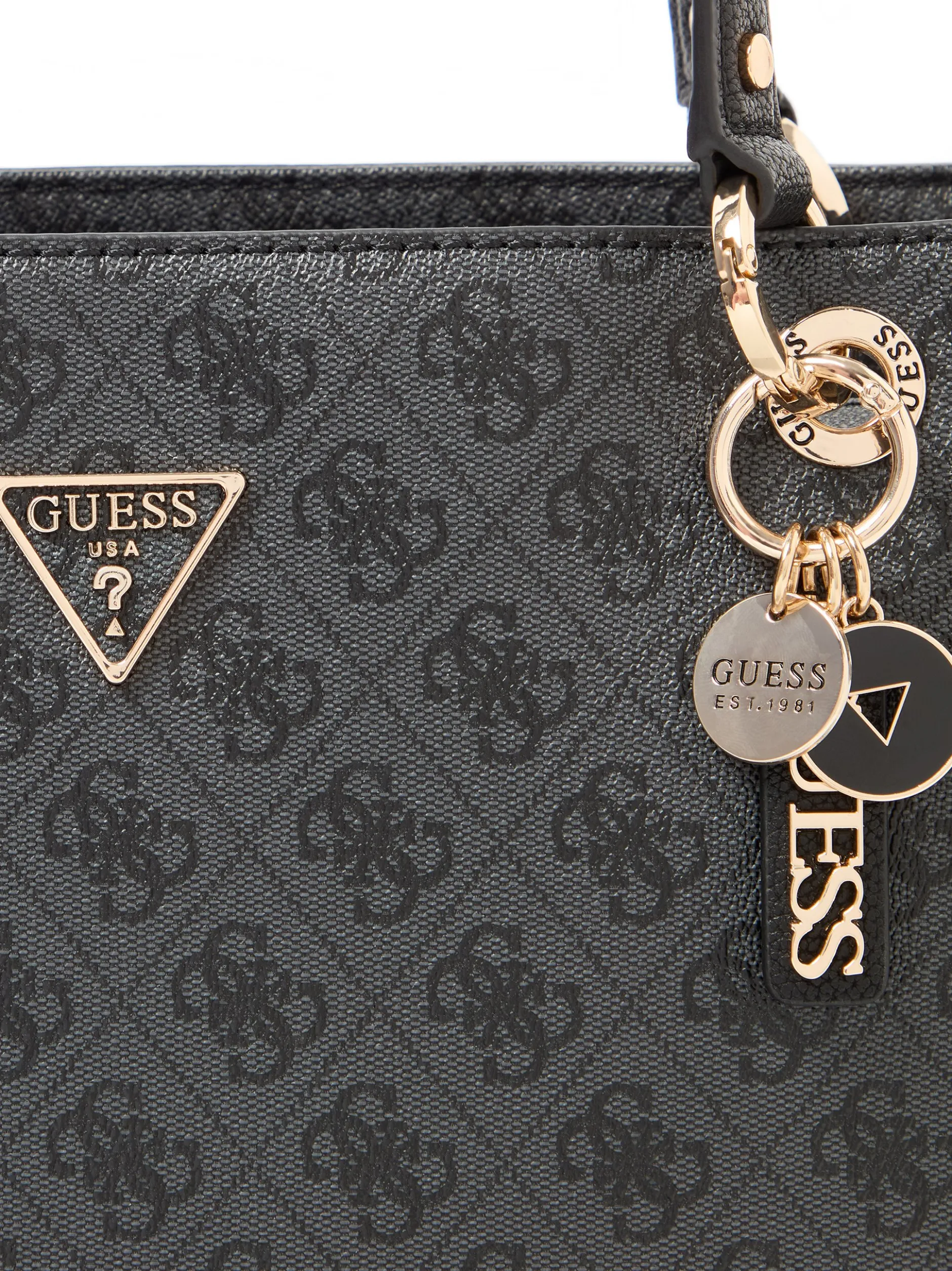 GUESS Damen Shopper - Noelle in anthrazit schwarz