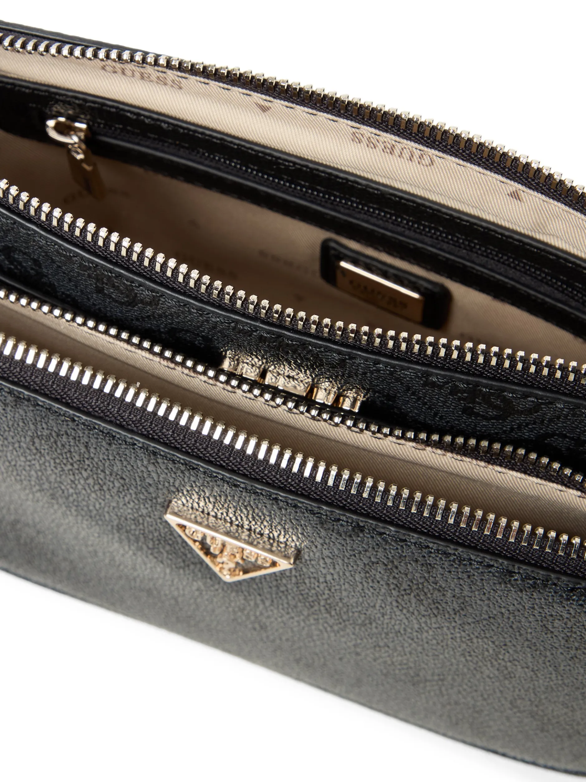 GUESS Damen Umhängetasche - Noelle II mini in anthrazit schwarz