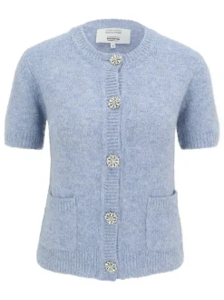 Guido Maria Kretschmer Damen Strickjacke mit Alpaka und Wolle - Daphne in hellblau