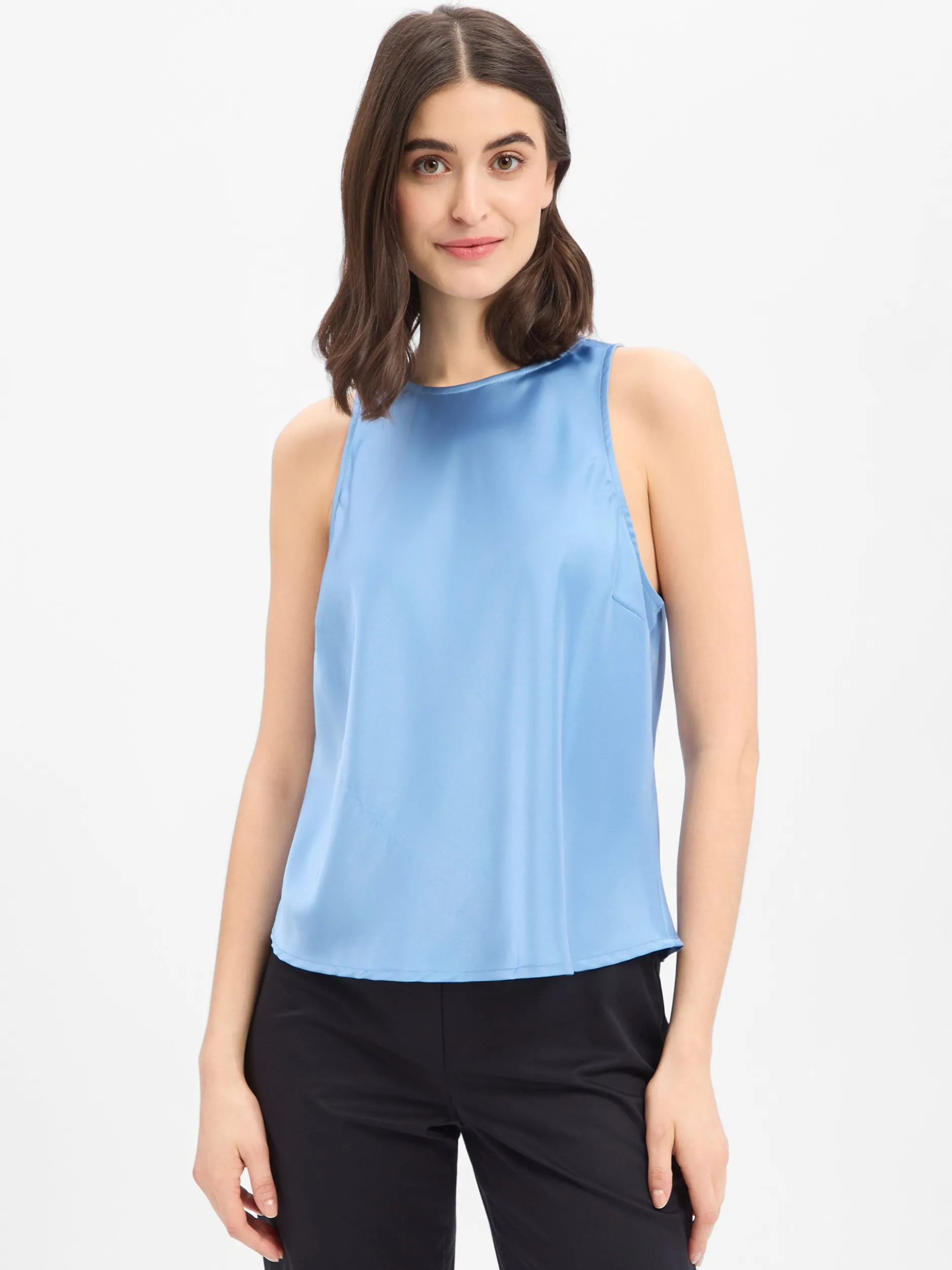 Guido Maria Kretschmer Damen Satintop - Allure in hellblau