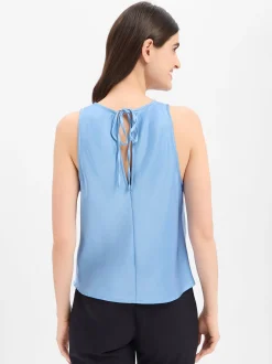 Guido Maria Kretschmer Damen Satintop - Allure in hellblau
