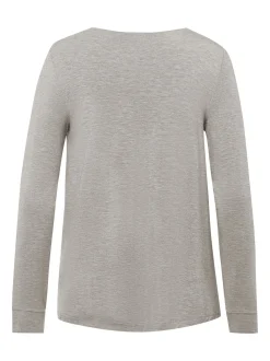 Hanro Damen Longsleeve - Natural Elegance in grau
