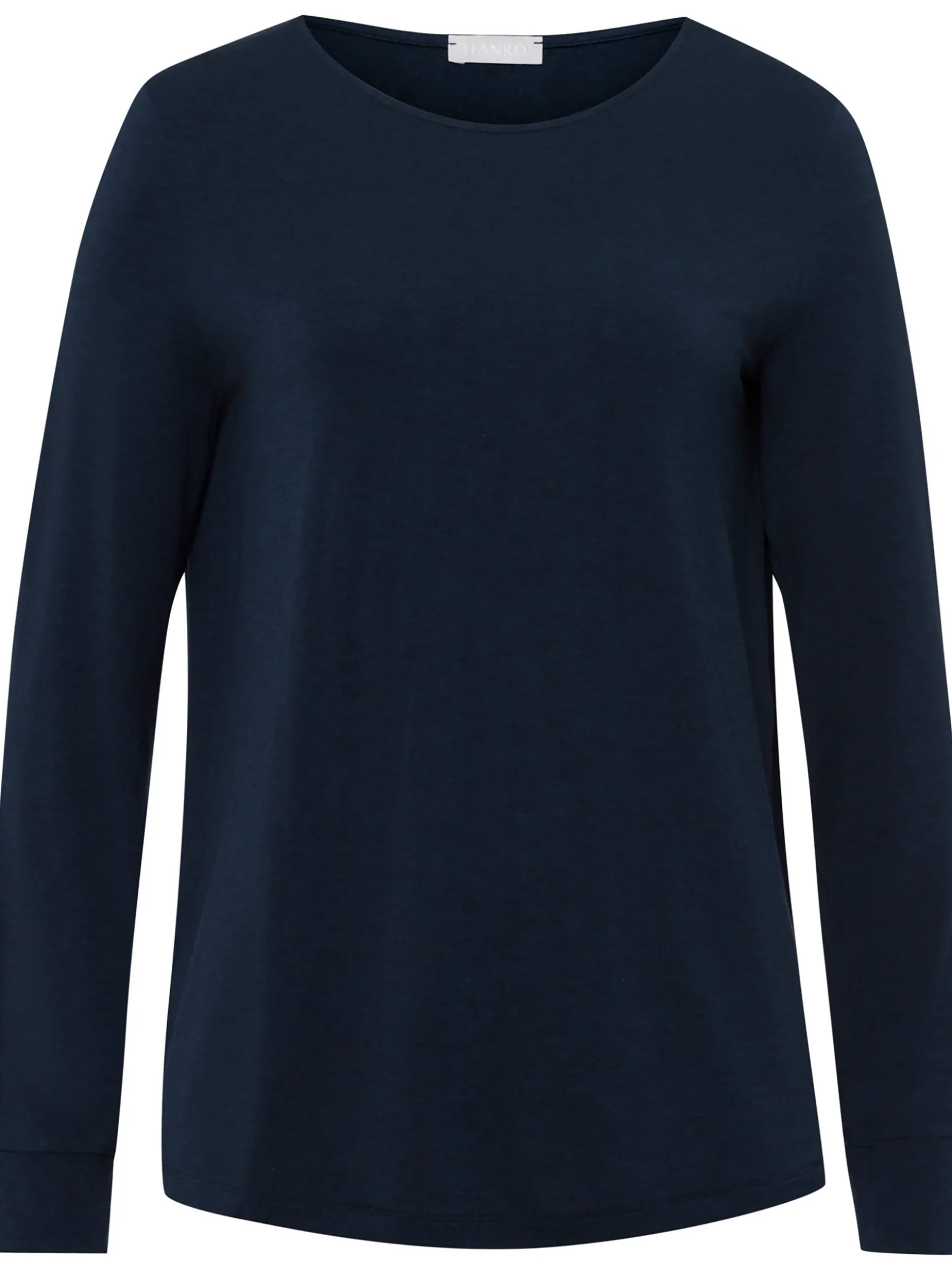 Hanro Damen Longsleeve - Natural Elegance in marine