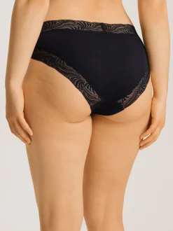 Hanro Damen Midislip - Cotton Delight in schwarz