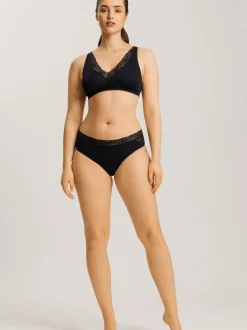Hanro Damen Midislip - Cotton Delight in schwarz