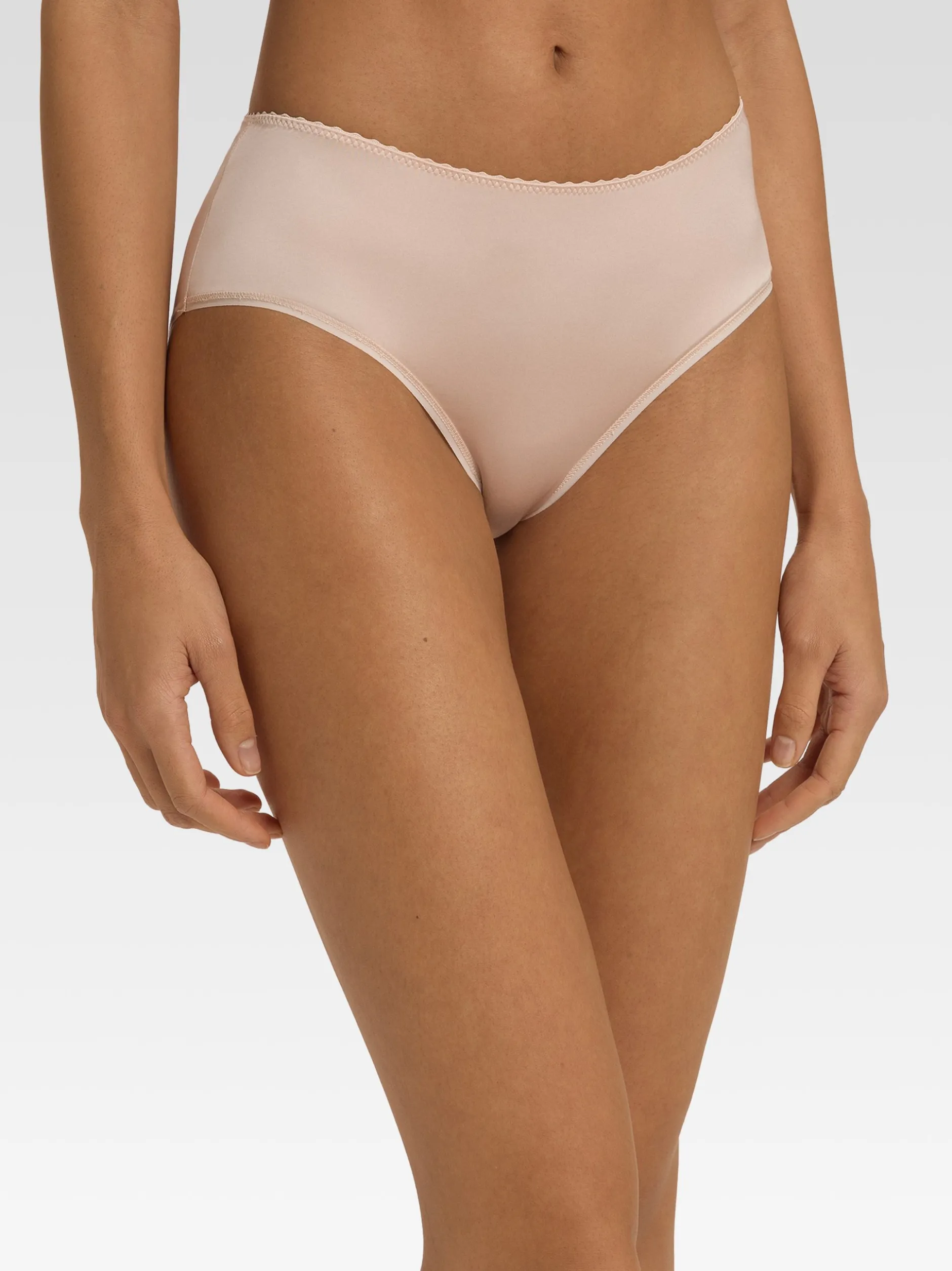 Hanro Damen Midislip - Satin Deluxe in beige