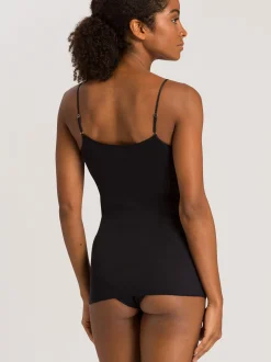 Hanro Damen Spaghettitop - Cotton Seamless Padded in schwarz