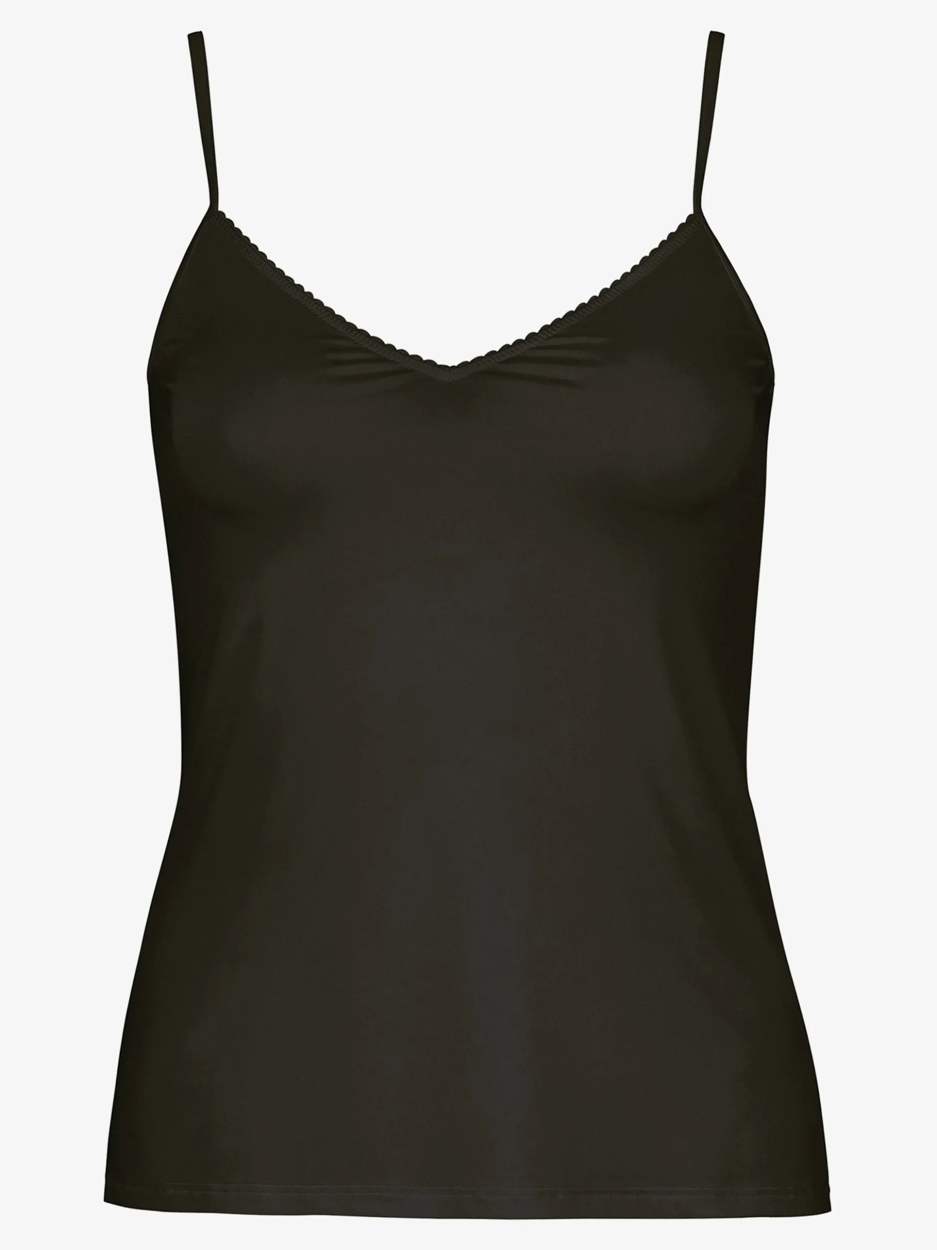 Hanro Damen Spaghettitop - Satin Deluxe in schwarz