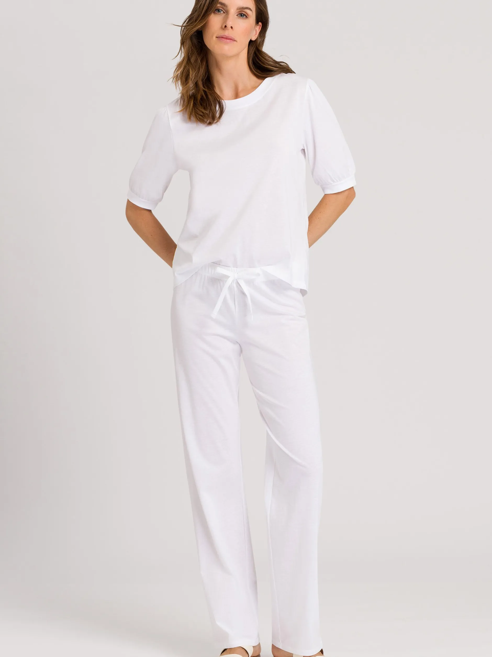 Hanro Damen Stoffhose - Natural Wear in weiß