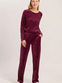 Hanro Damen Sweatpants - Favourites in bordeaux