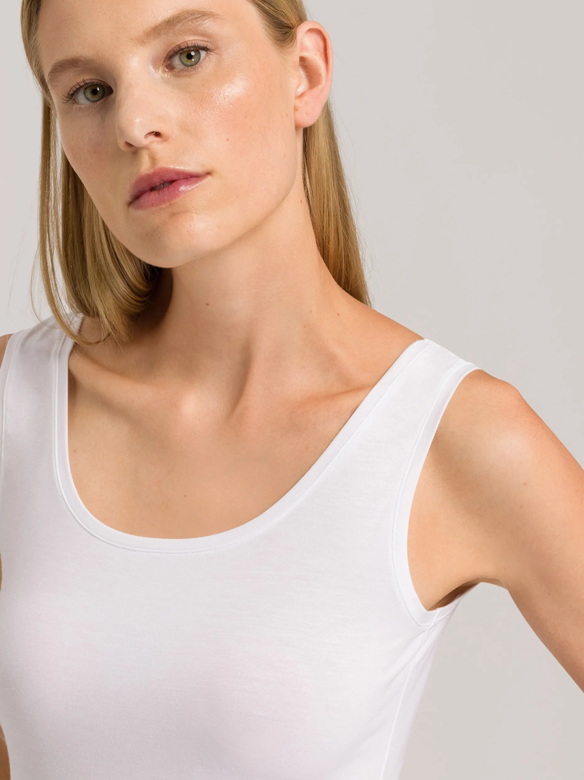 Hanro Damen Tanktop - Soft Touch in weiß