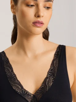 Hanro Damen T-Shirt-BH - Cotton Delight in schwarz
