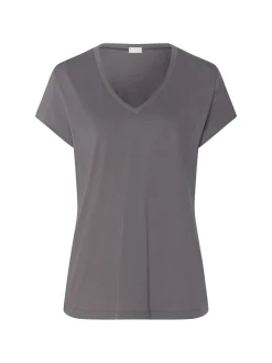 Hanro Damen T-Shirt in anthrazit - Ärmel: kurzarm