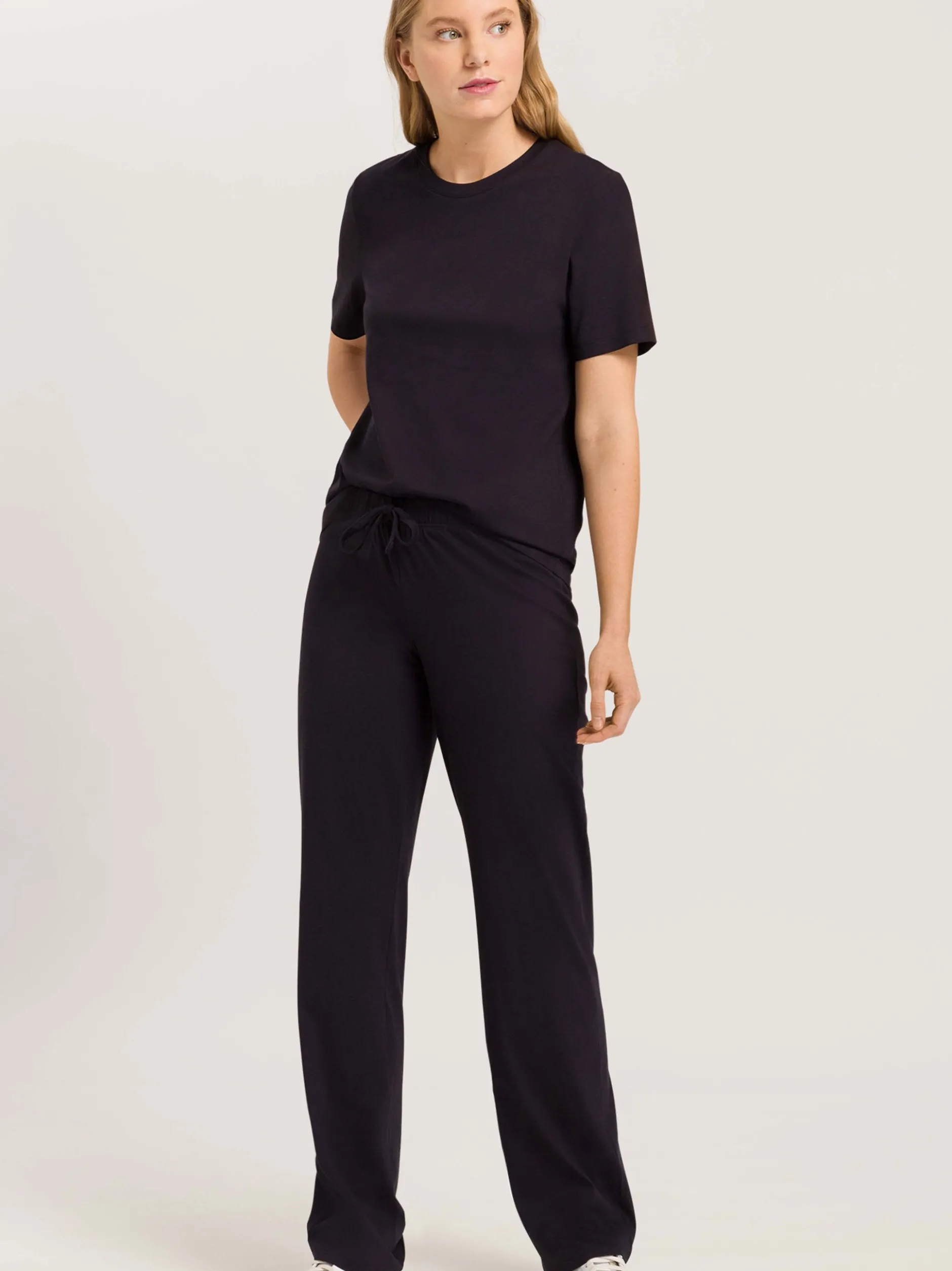 Hanro Damen T-Shirt - Natural Shirt in schwarz