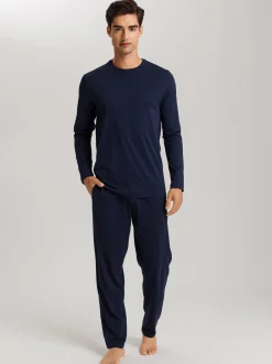 Hanro Herren Pyjamaoberteil - Night & Day in marine