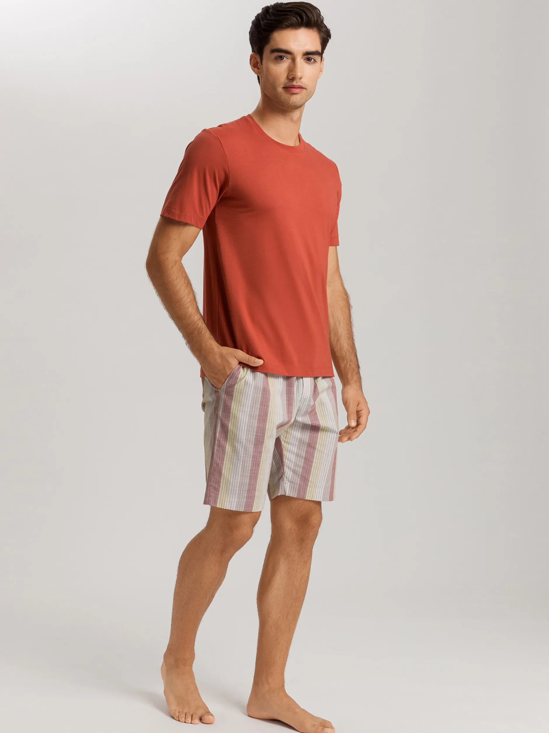 Hanro Herren Pyjamashorts - Night & Day in mehrfarbig