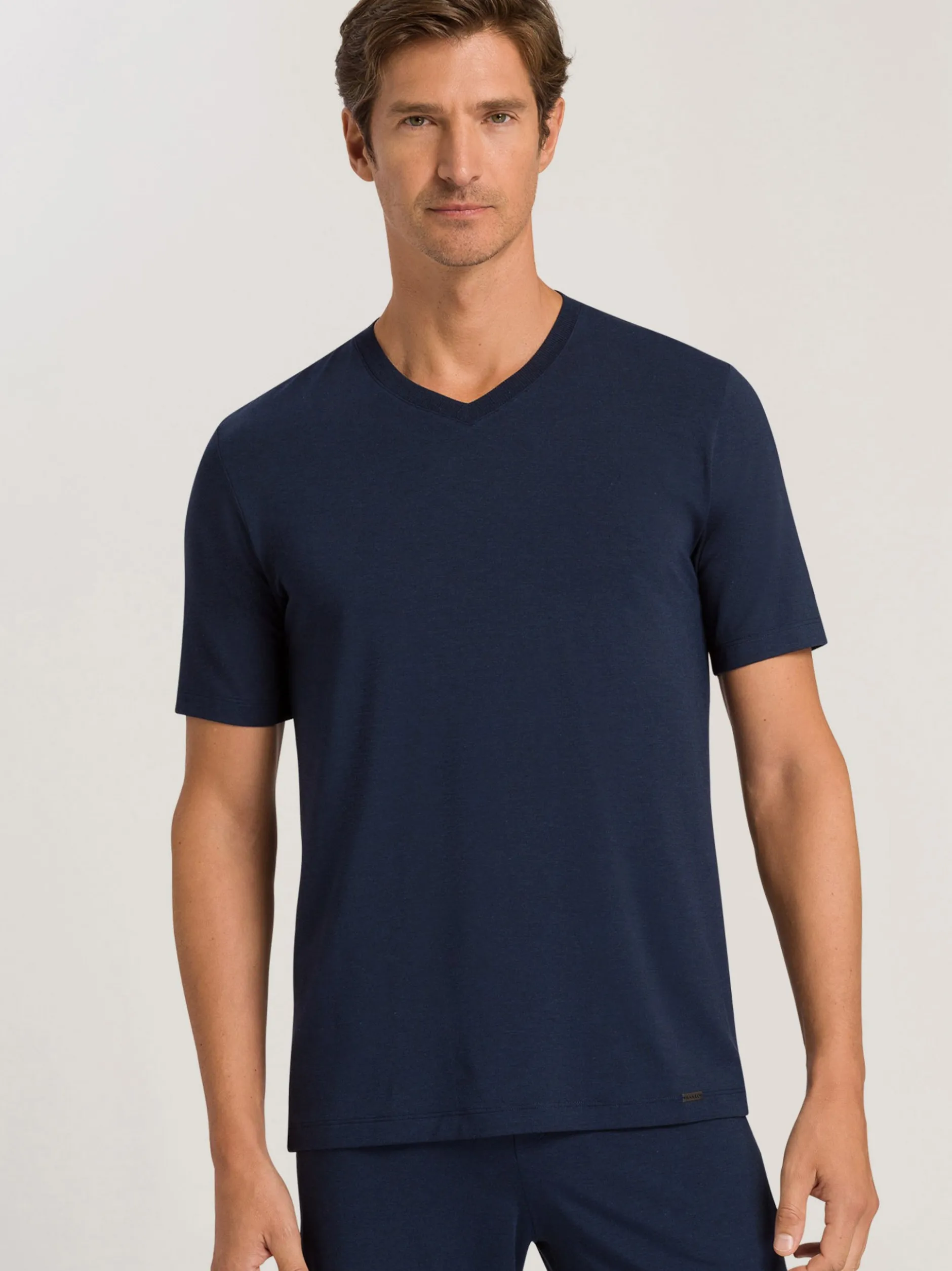 Hanro Herren V-Shirt - Casuals in marine