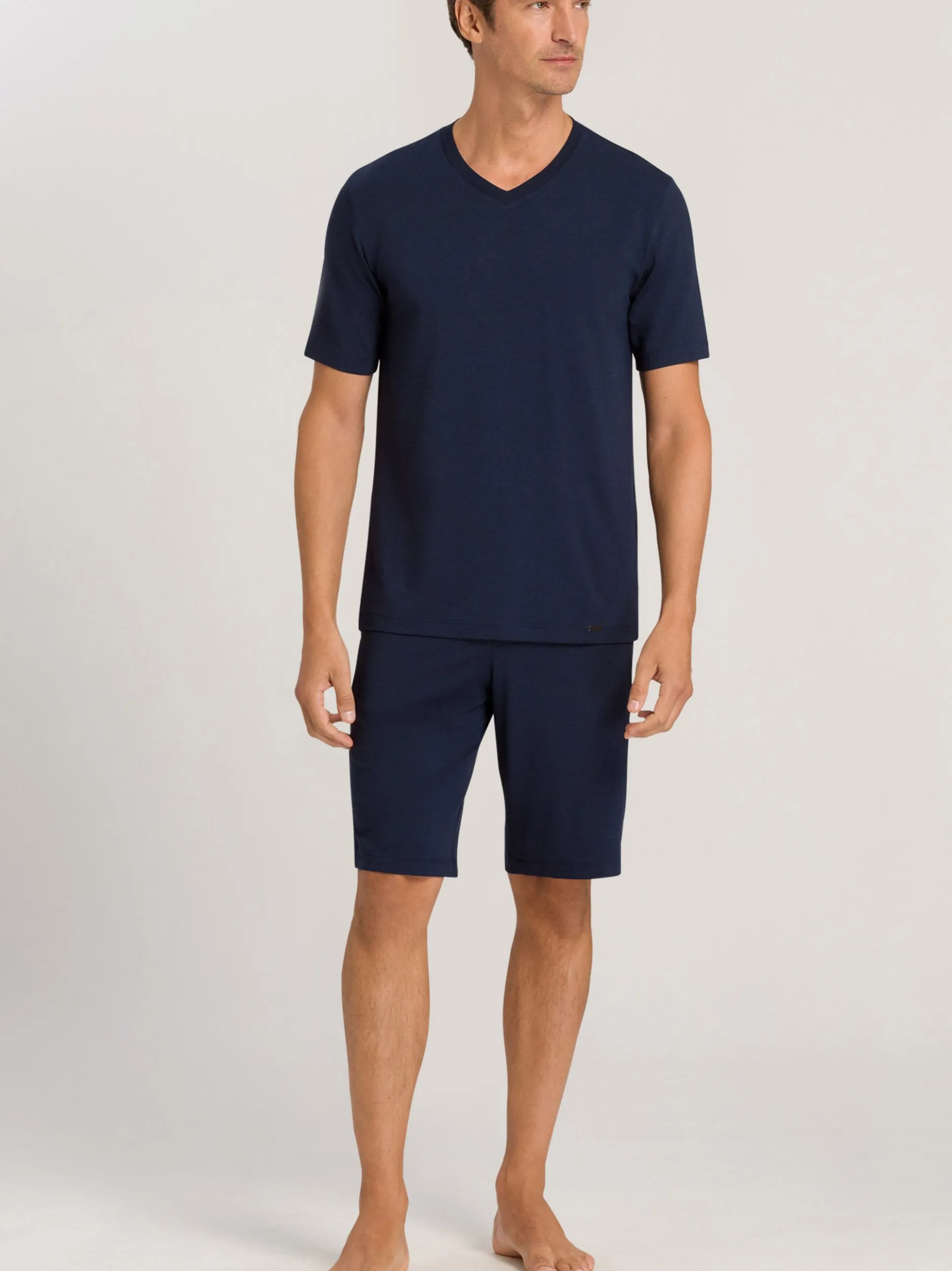 Hanro Herren V-Shirt - Casuals in marine