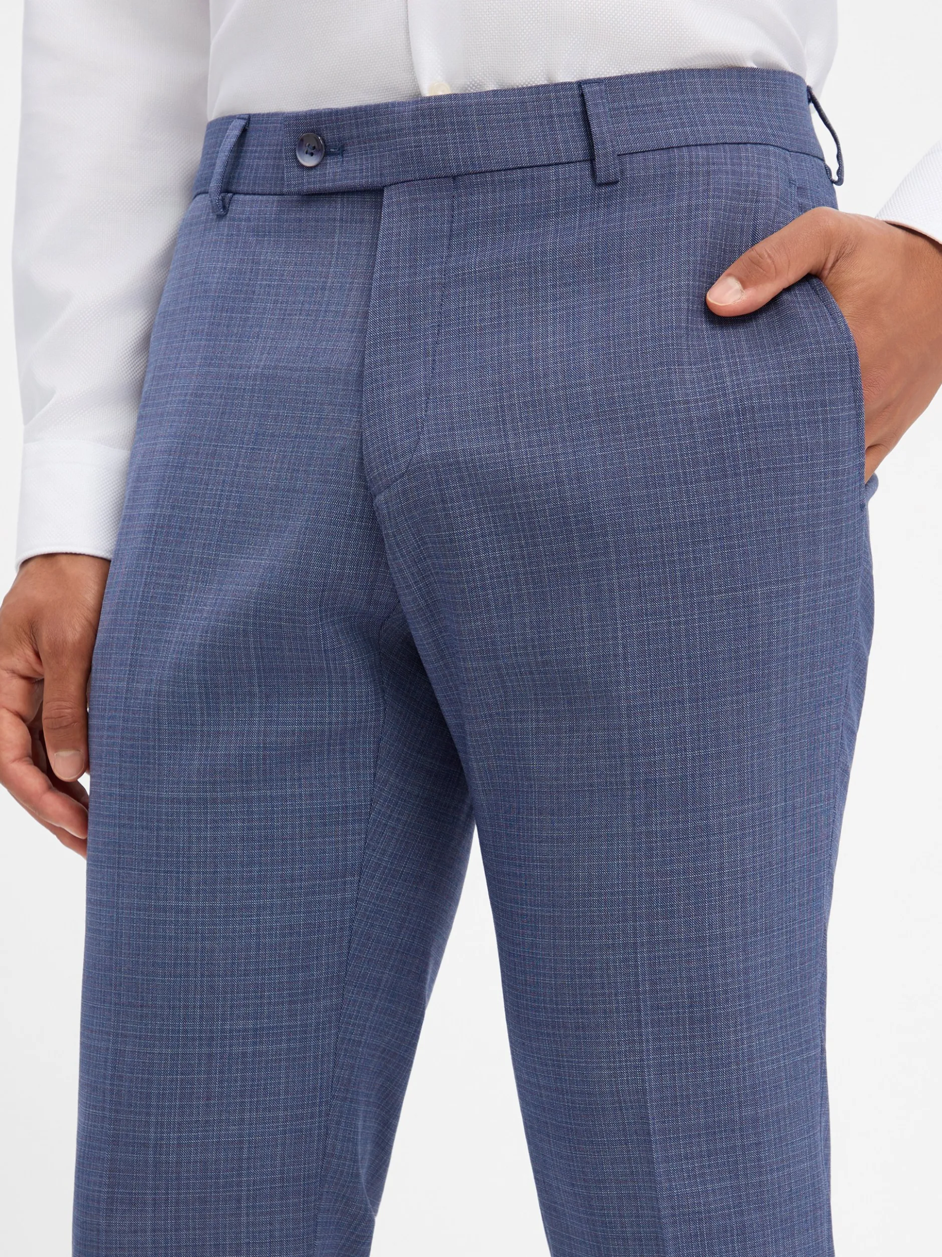 Hechter Paris Herren Baukasten-Hose mit Schurwolle in indigo