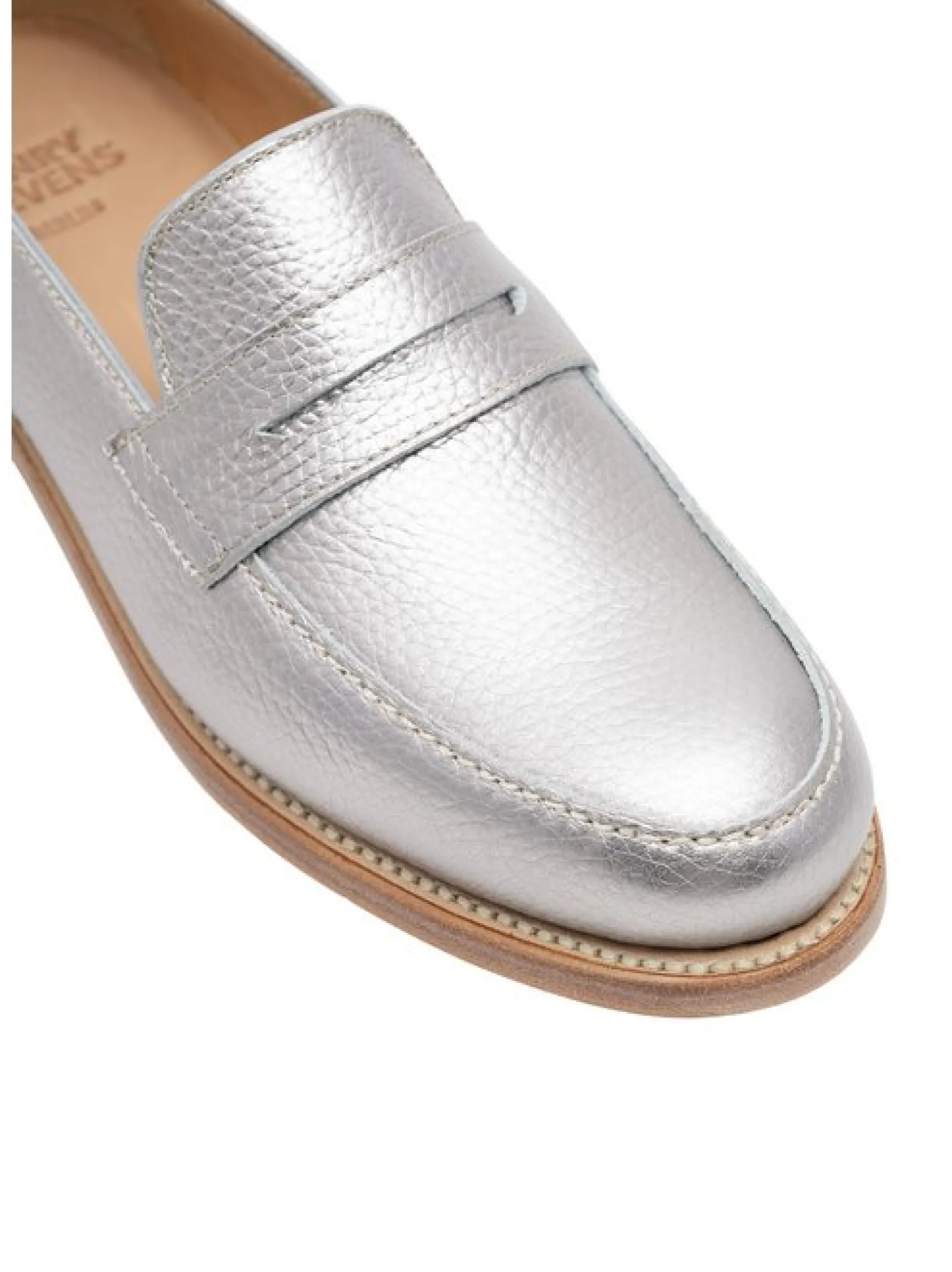 Henry Stevens Damen Loafer – Lee PL in silber