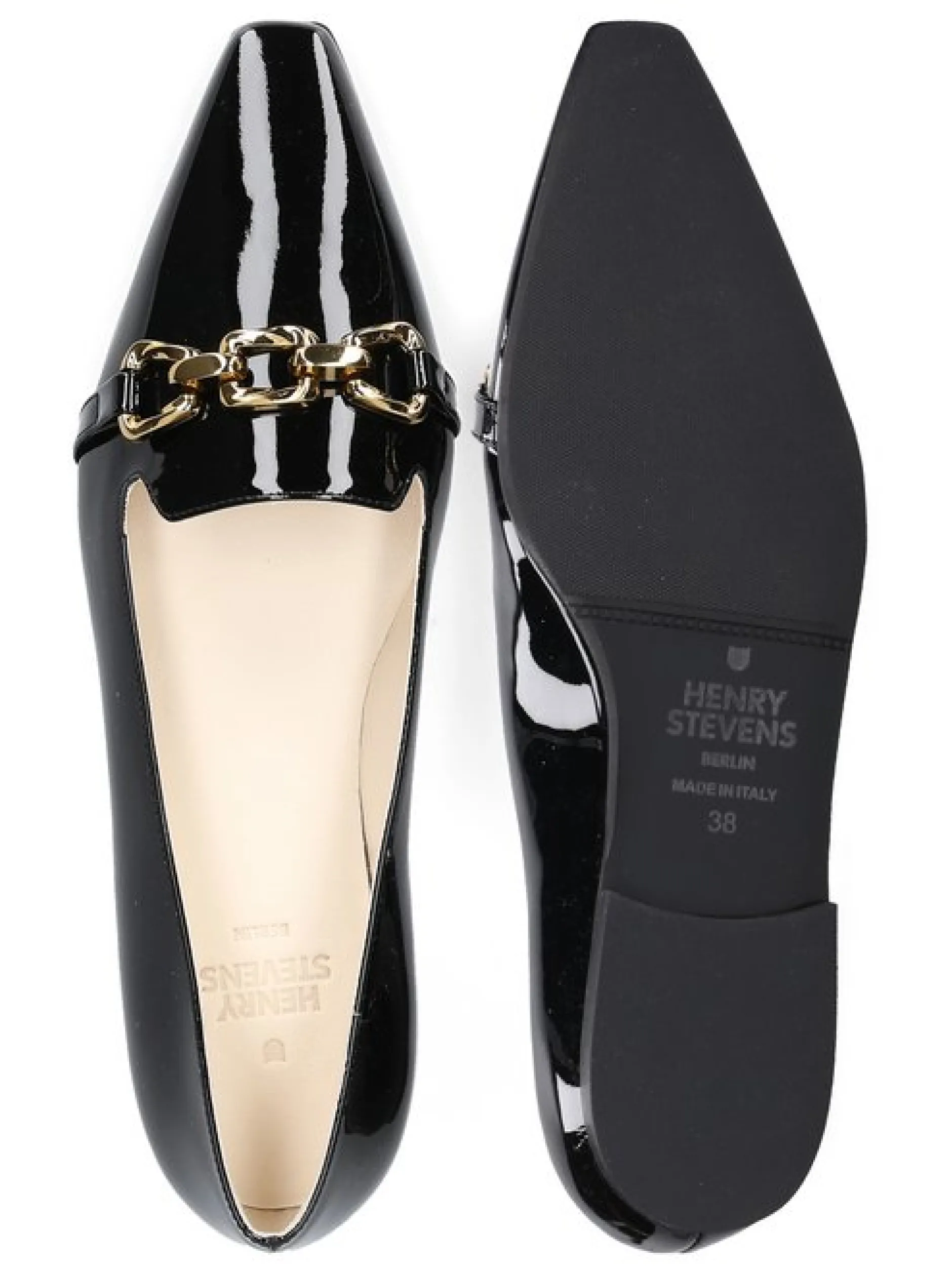 Henry Stevens Damen Loafer – Madison HVL in schwarz