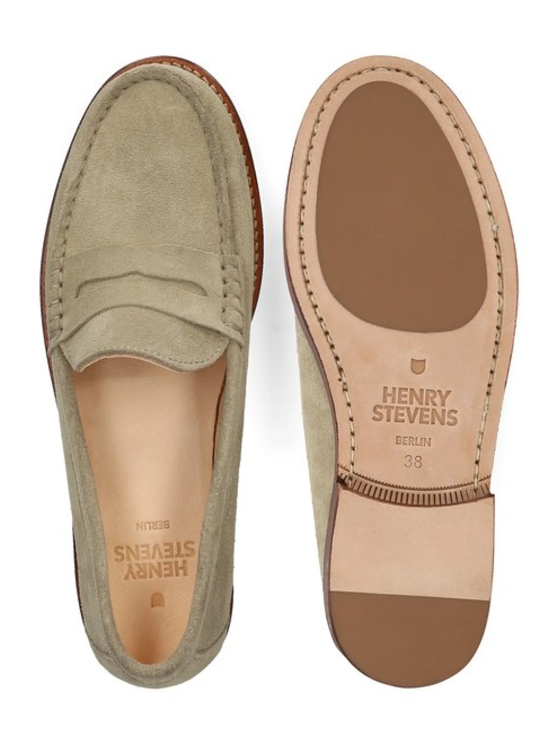 Henry Stevens Damen Loafer – Riley W PL in beige