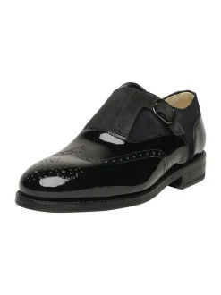 Henry Stevens Damen Schnallenschuhe – Ella FBSM in schwarz