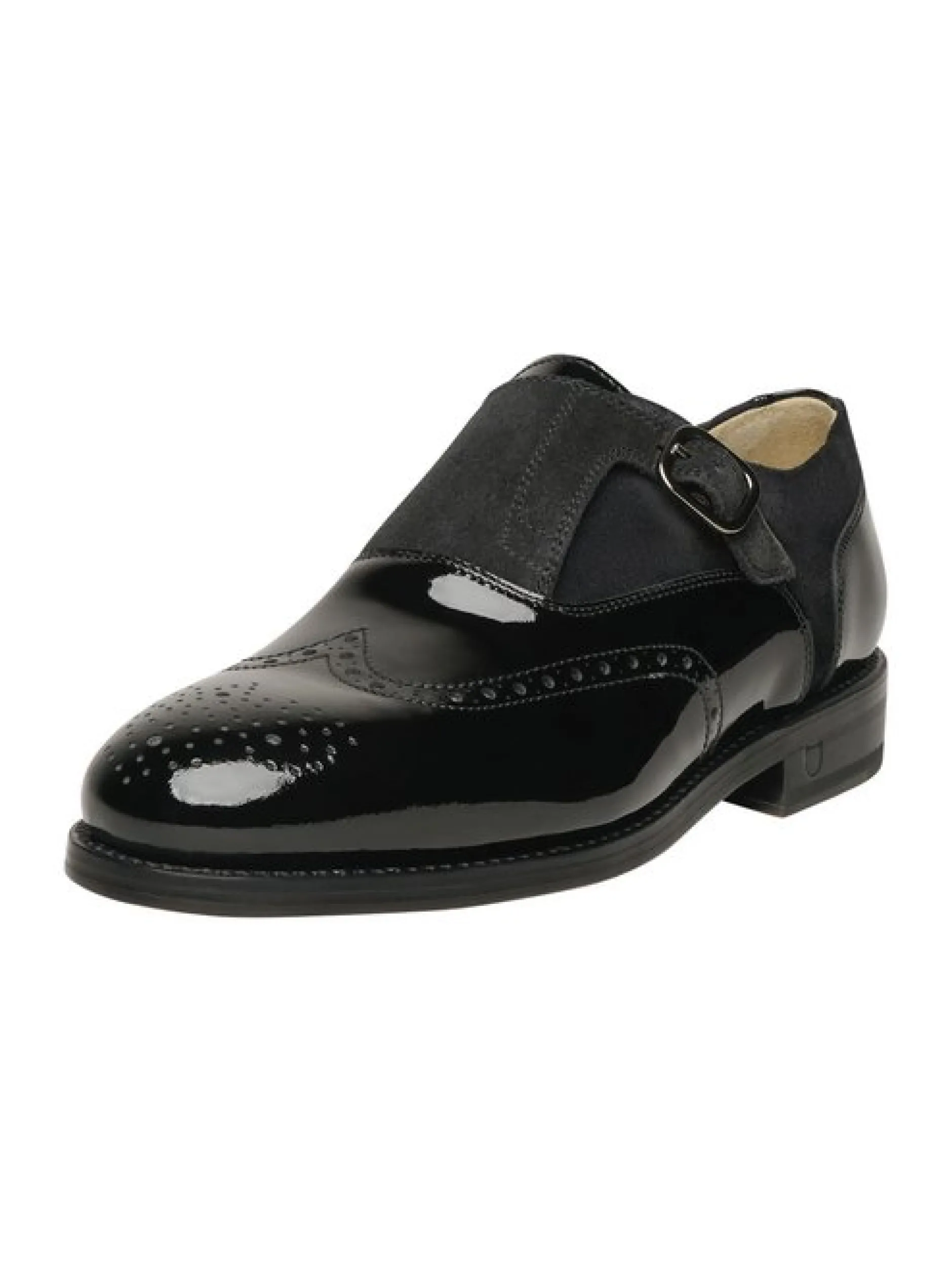 Henry Stevens Damen Schnallenschuhe – Ella FBSM in schwarz