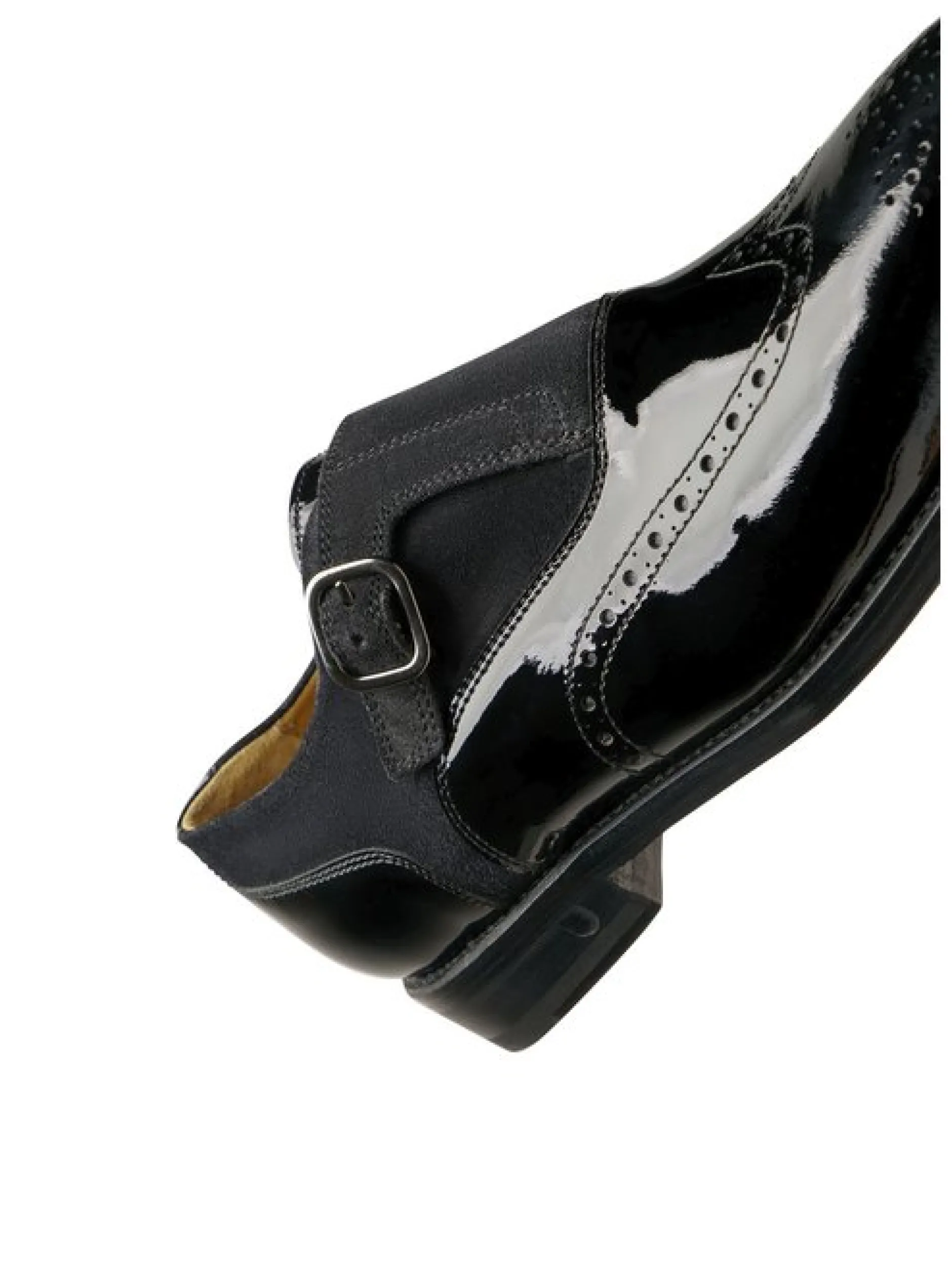 Henry Stevens Damen Schnallenschuhe – Ella FBSM in schwarz